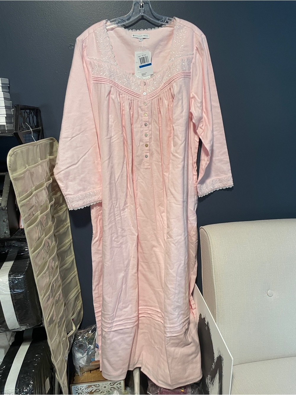 Eileen West Fairy Tale Cotton Flannel Nightgown, XL